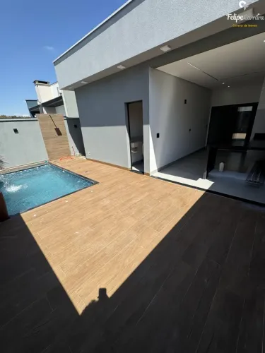 Casa Nova com Piscina em Condomínio no Bairro Campestre - Condomínio Ágape - 141m² - Pront