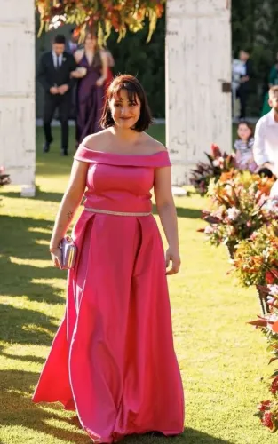 Vestido para festa Rosa