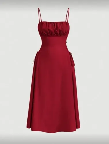 Vestido longo e casual de alça