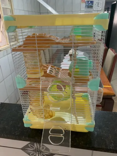 Gaiola para Hamster Completa 2 Andares + Acessórios 