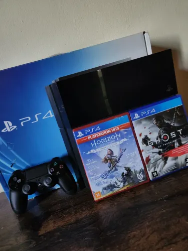 PS4 Fat 500GB + Jogos + Controle Original