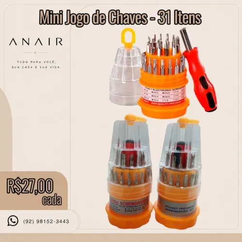 Mini Jogo de Chaves - 31 Itens