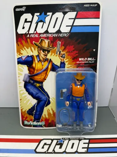 Gi Joe Super7 ReAction+ Wild Bill Helicopter Pilot - 2025 - Comandos em ação 