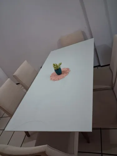Mesa de jantar Decorart 1,60 m com 6 cadeiras