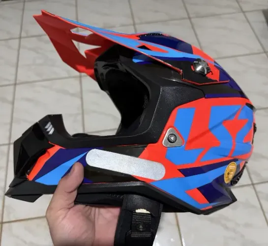 Capacete Ls2 Mx700 Subverter Evo Nimble Laranja Azul Cross 60