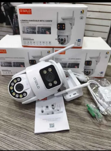 Camera Externa duas lentes 360 Wi-fi IP duas Lentes a'gold promoção