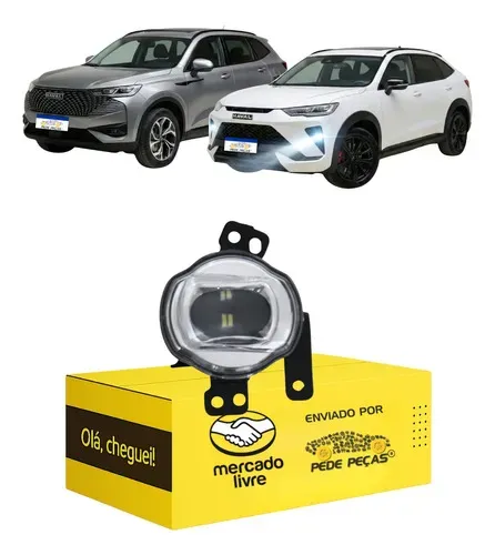 Farol Milha Cibie Auxiliar Haval H6 Gt 2023 24 2026 Led L.e Prateado