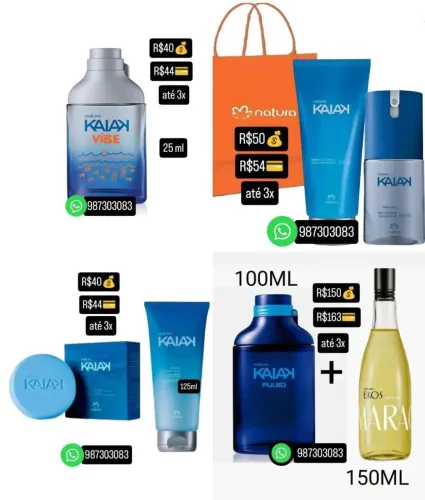 Perfume Masculino Kaiak - Vários modelos - Natura