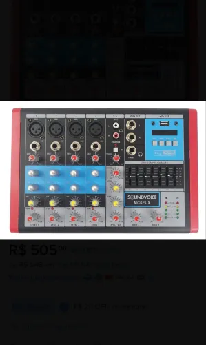 Mesa Soundvoice MC6EUX 6 canais c/ Bluetooth 