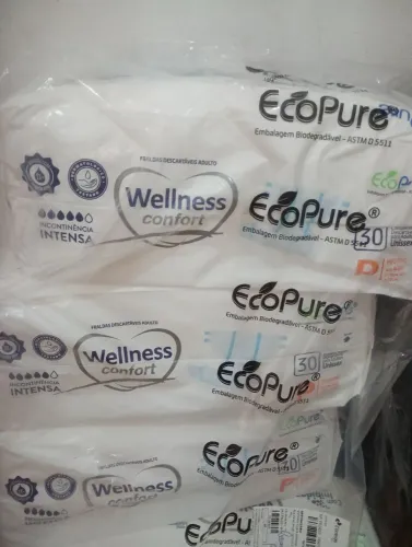 Pacote com 120 fraldas descartáveis Wellness P