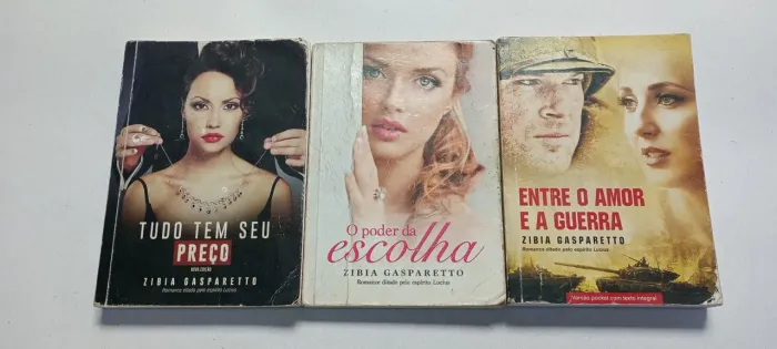 Livros Zíbia Gasparetto lote<br>(C13) Lote com 3 livros de Zíbia Gasparetto: