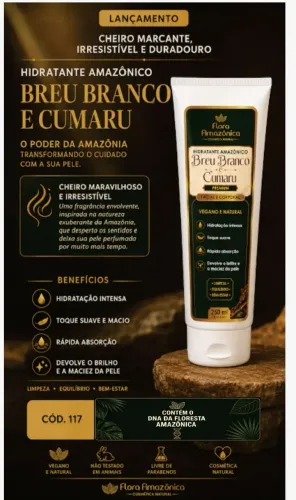 Hidrante Breu Branco e Cumaru vegano e natural-