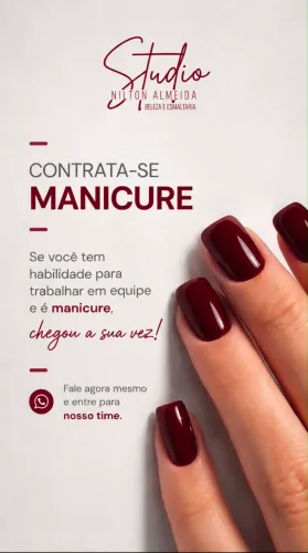 Estamos contratando Manicure e Pedicure!