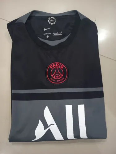 Camisa PSG III 21/22 Preta e Cinza - Nike - Masculino Torcedor