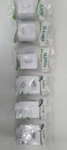 Interuptores teclas material elétrico diversas unidades e modelos