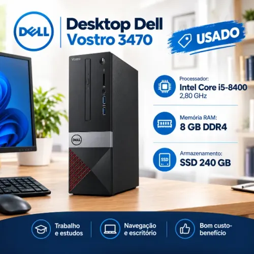 Computador Desktop Dell Vostro 3470 Intel Core i5-8400 8 GB RAM DDR4 USADO