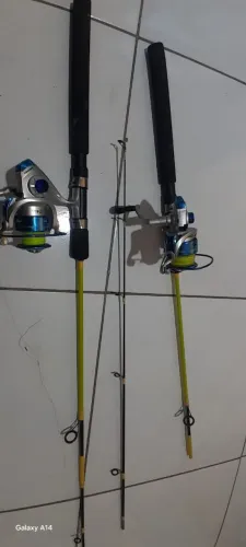 2 Vara de pesca Amazon 1.80 com molinete