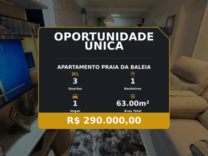 Praia da Baleia: Apartamento com 3 Quartos e Lazer para Toda a Família