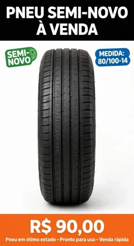 Pneu para moto Biz ou Souza semi novo
