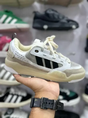 Tênis Adidas ADI2000 Couro Branco/Cinza Masculino Importado - Disponível 38 AO 43
