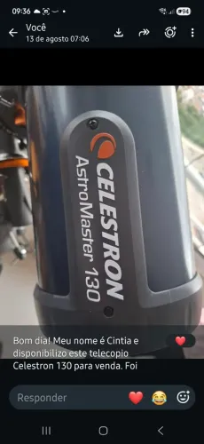 Telescópio Celestron AstroMaster 130EQ 130mm - Praticamente Novo