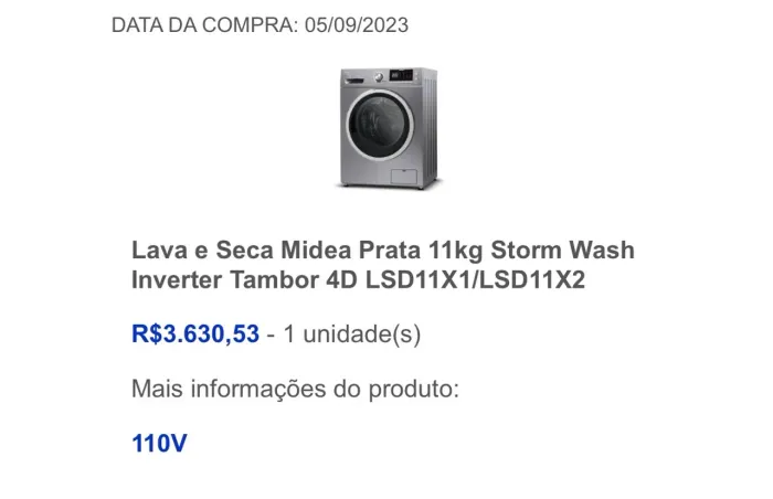LAVA E SECA MIDEA STORM (COM DEFEITO) 