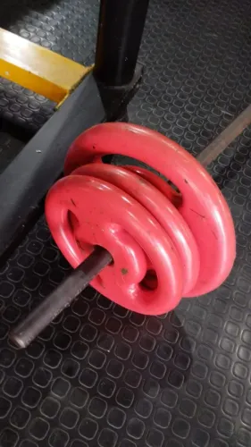 Anilha emborrachada com pegadores de mao, academia, crossfit 