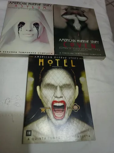 Lote dvds American Horror Story segunda, terceira,quarta e quinta temporada 16 discos