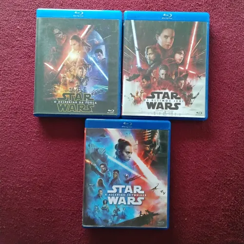 Blu ray trilogia Star Wars Ascensão Skywalker Últimos Jedi Despertar da Força