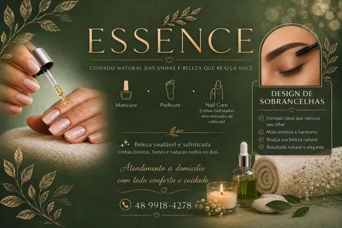 Design de Sobrancelhas, Manicure, Pedicure e Nail Care | Atendimento a Domicílio