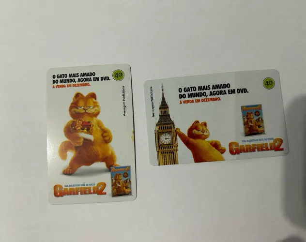 Cartões telefônicos Garfield