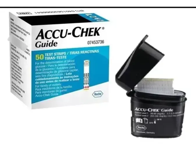Accu Chek Guide para Controle de Glicemia 50 Tiras