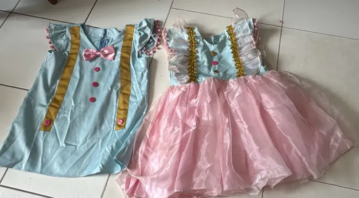 Vestido de festa infantil - tema circo 