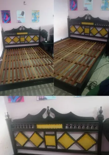 Cama Madeira Preta Vintage