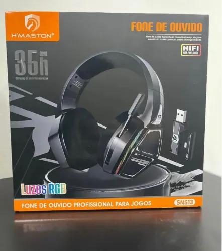 FONE GAMER HMASTON SNS13 RGB SEM FIO conexão com PlayStation 3 e 4