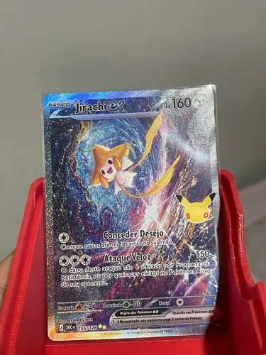 Carta Rara ilustração secreta Jirachi Ex Foil