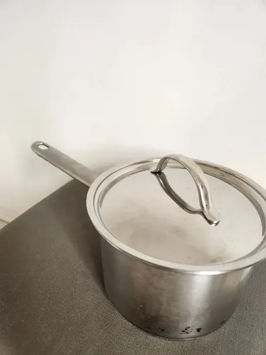 Panela Tramontina Inox Fundo Triplo 16cm Original com Tampa - Excelente Estado