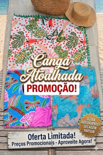 Canga atoalhada de praia promoção