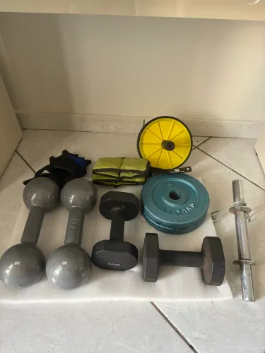 Kit de pesos para musculação