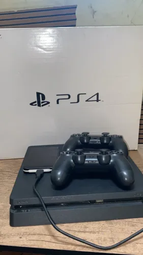 PS4 Slim 1 controles Hd externo de 500GB 1 jogo FIFA18 e