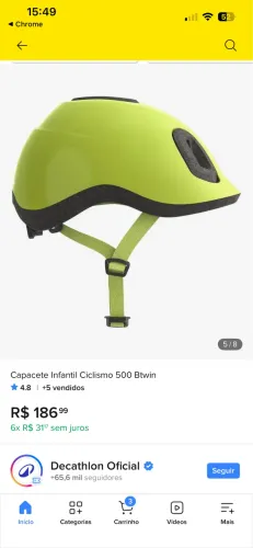De 186 por 99 CAPACETE INFANTIL CICLISMO 500 Baby bBke Helmet 500