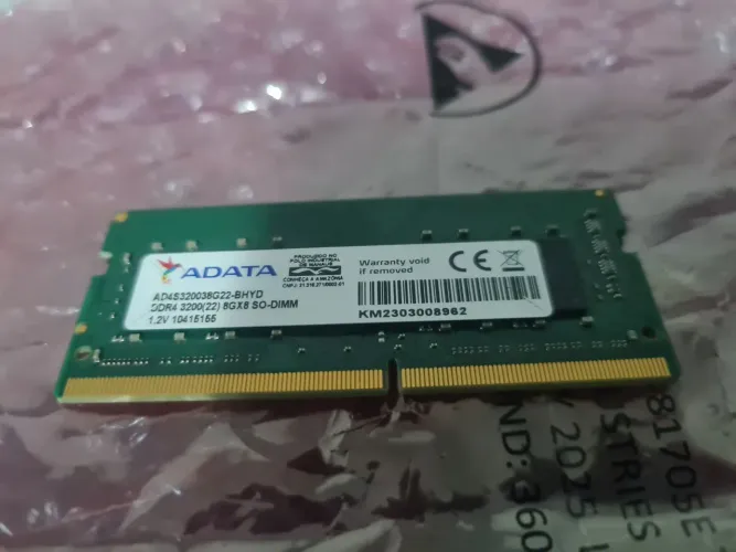 Memoria Ram 8gb ddr4 3200 de notebook ADATA, funcionando 100%