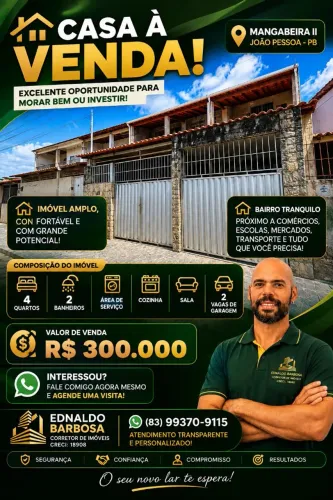 Casa à venda em Mangabeira II - João Pessoa/PB