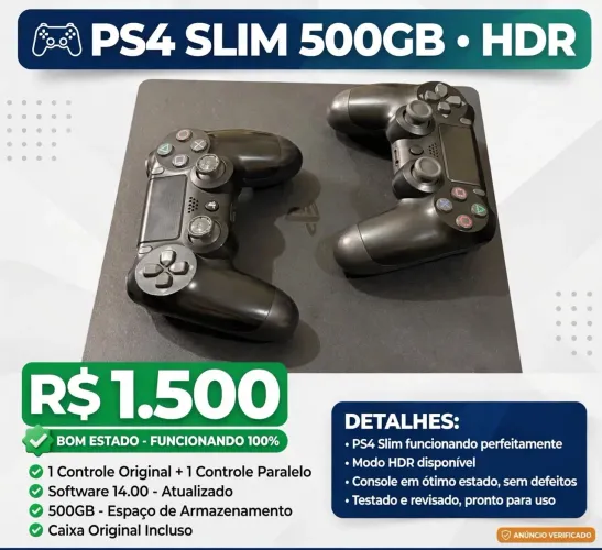 Ps4 slim + controle