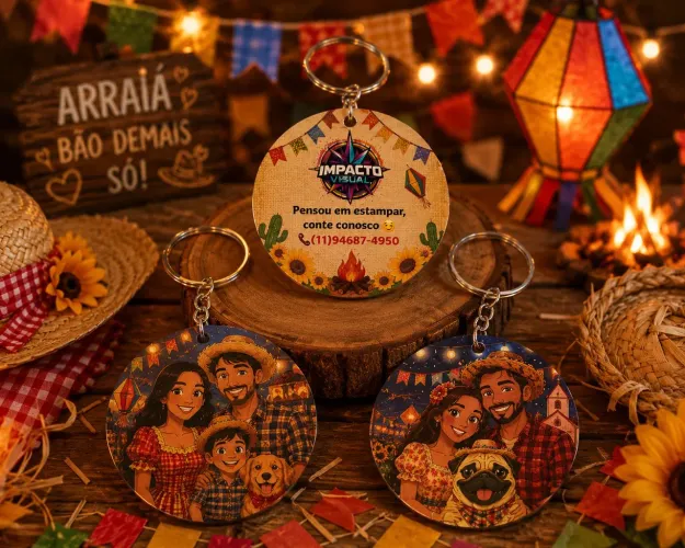 Chaveiros personalizados MDF 5x5 