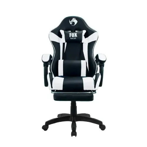 Cadeira Gamer Fox Racer Zerda, Branco, Com Apoio De Pé