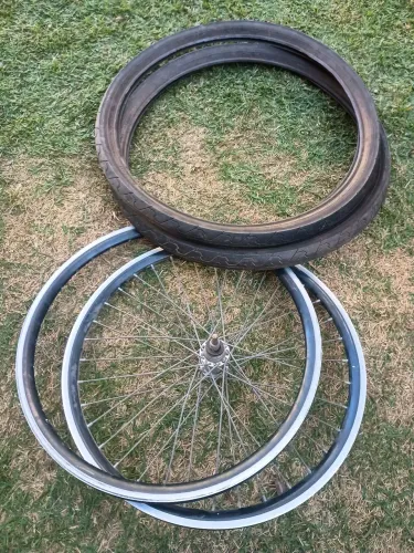 aro aero 24 + roda 24 completa + 2 pneus aro 24 Kenda