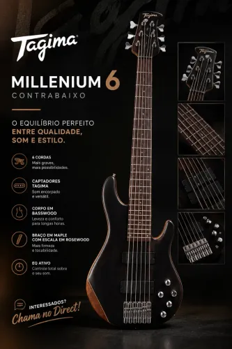 Contra Baixo Tagima Millenium 6 Cordas