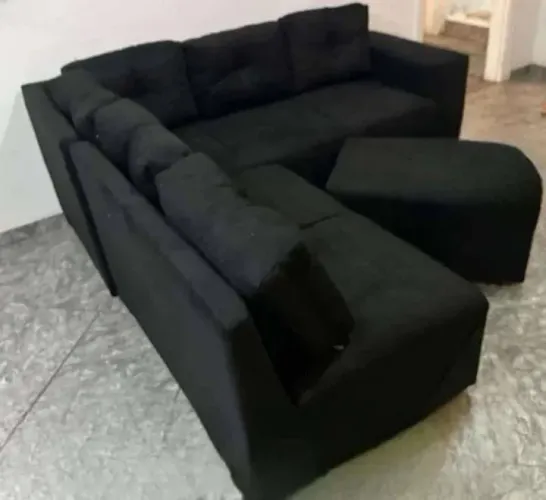 Sofá de canto com puff novo lacrado