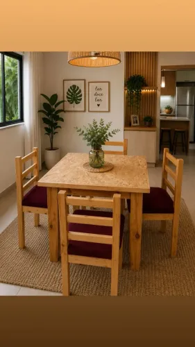 Mesa de jantar 4 cadeiras novo
